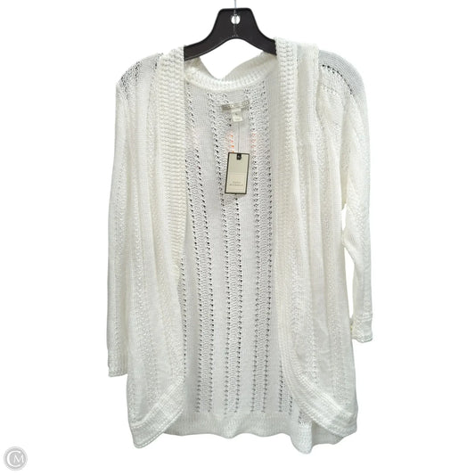 Cardigan By Dana Buchman In White, Size: L