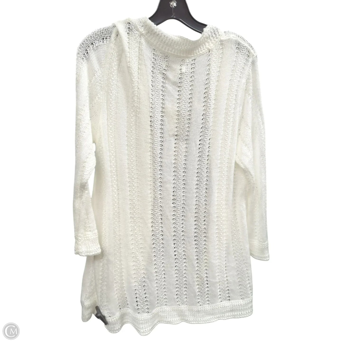 Cardigan By Dana Buchman In White, Size: L