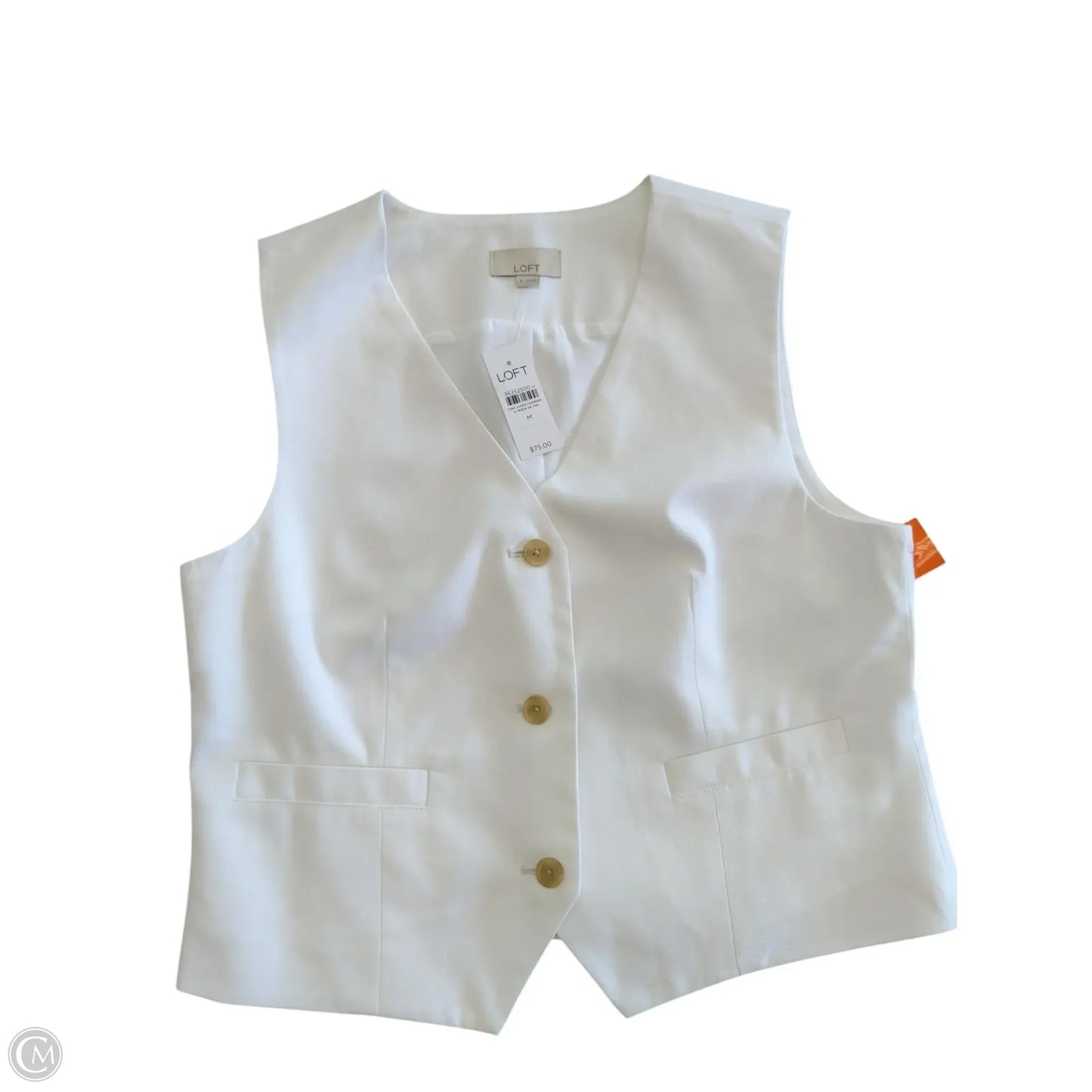 Vest Other By Loft In White, Size: M