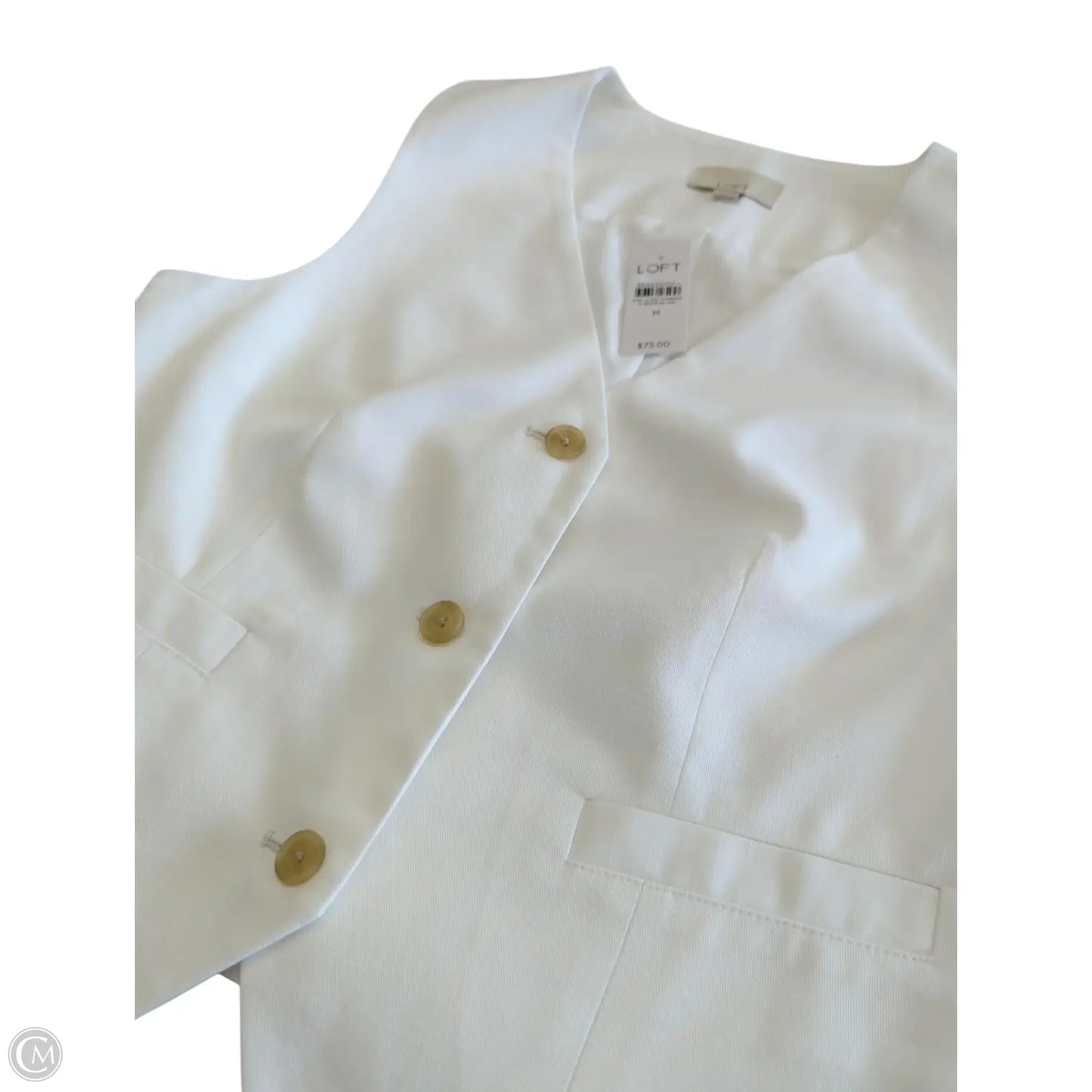 Vest Other By Loft In White, Size: M