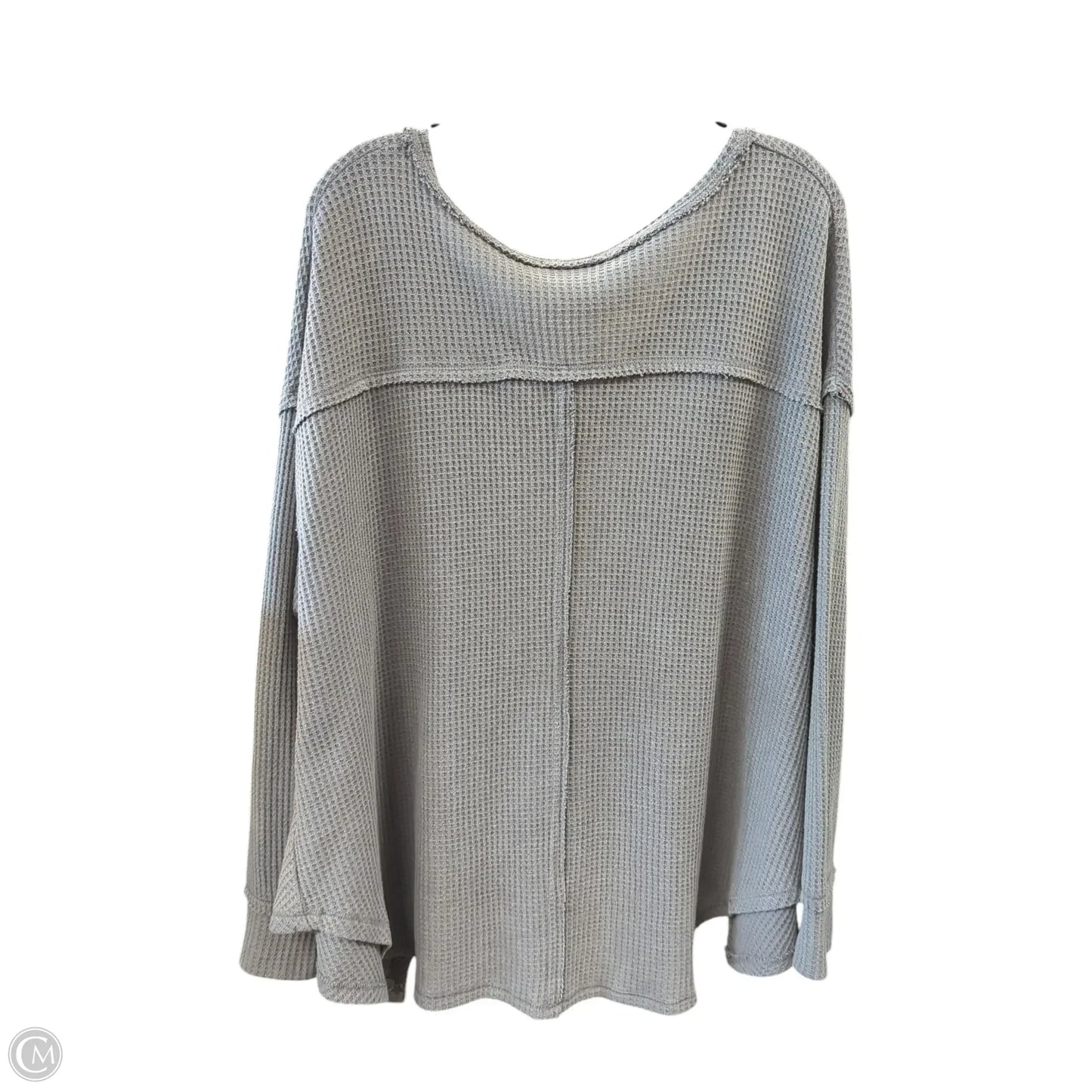 Top Long Sleeve By Pink Rose In Grey, Size: M