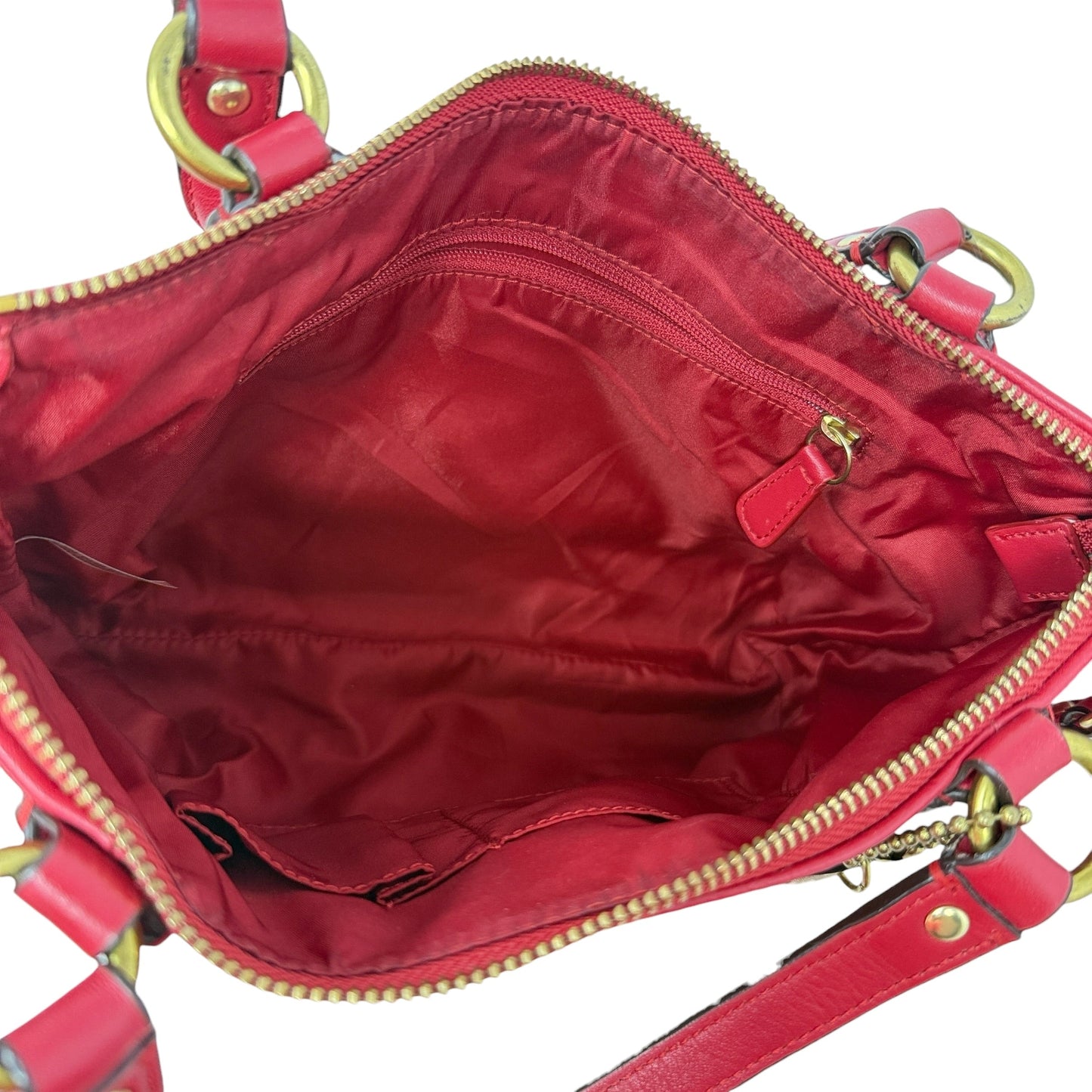 Campbell Leather Mini Tote Crossbody Bag Designer By Coach, Size: Medium