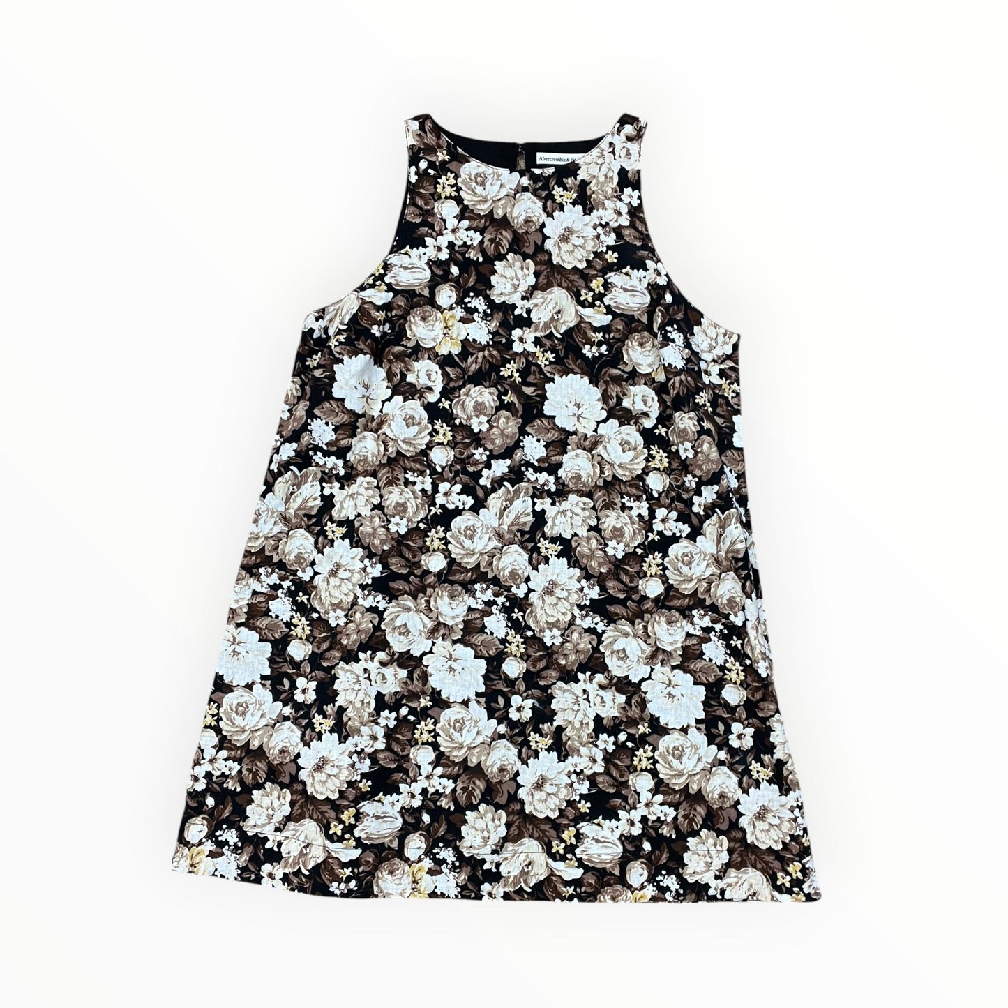 Dress Work By Abercrombie And Fitch In Brown & Cream, Size:L