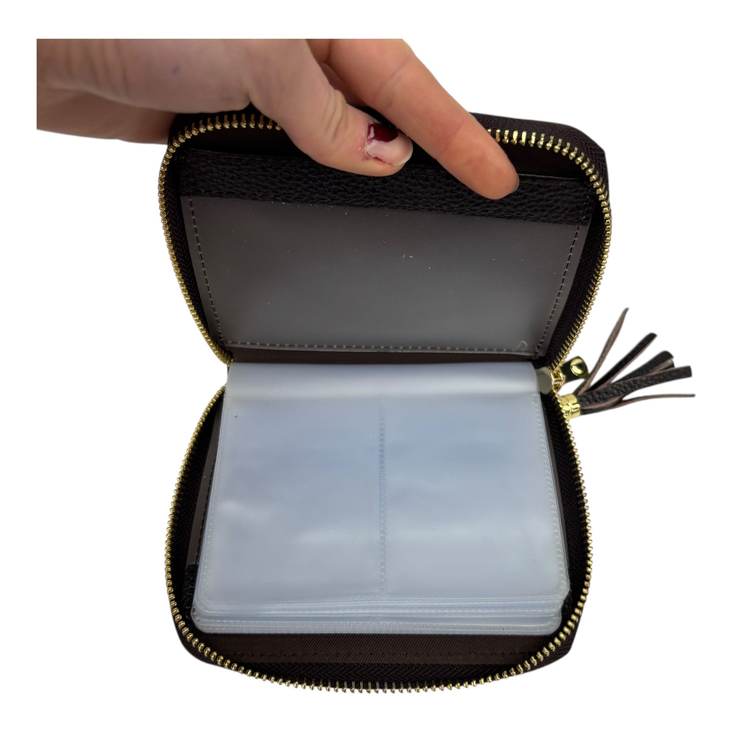 Wallet Leather By Clothes Mentor In Brown, Size:Medium