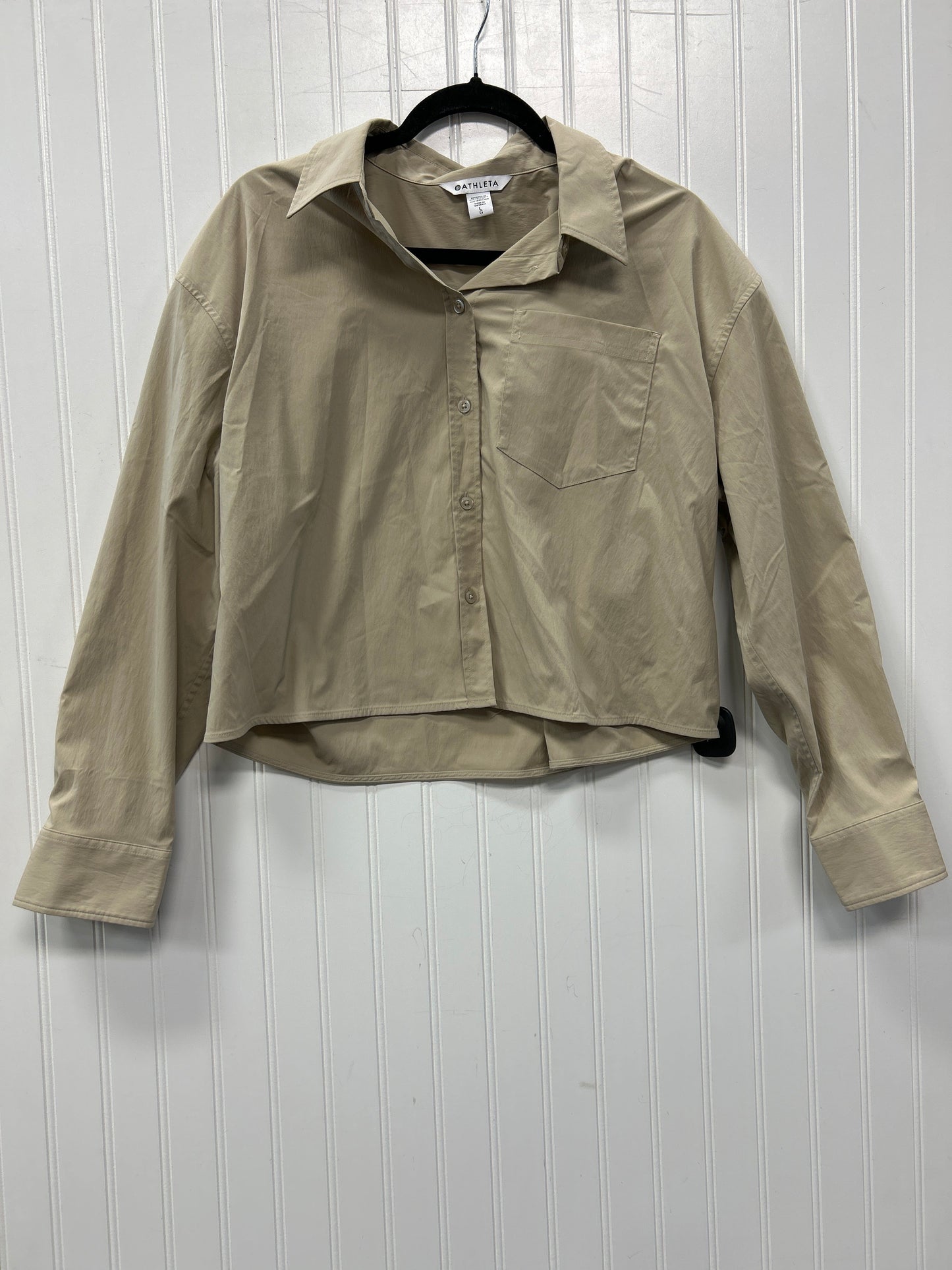 Blouse Ls By Athleta In Tan, Size:L