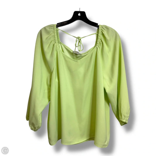 Top Long Sleeve By Loft In Green, Size: M