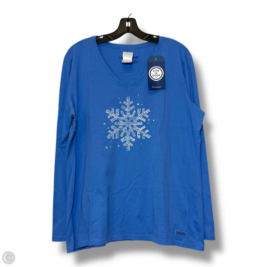 Top Long Sleeve Basic By Life Is Good In Blue, Size: Xl
