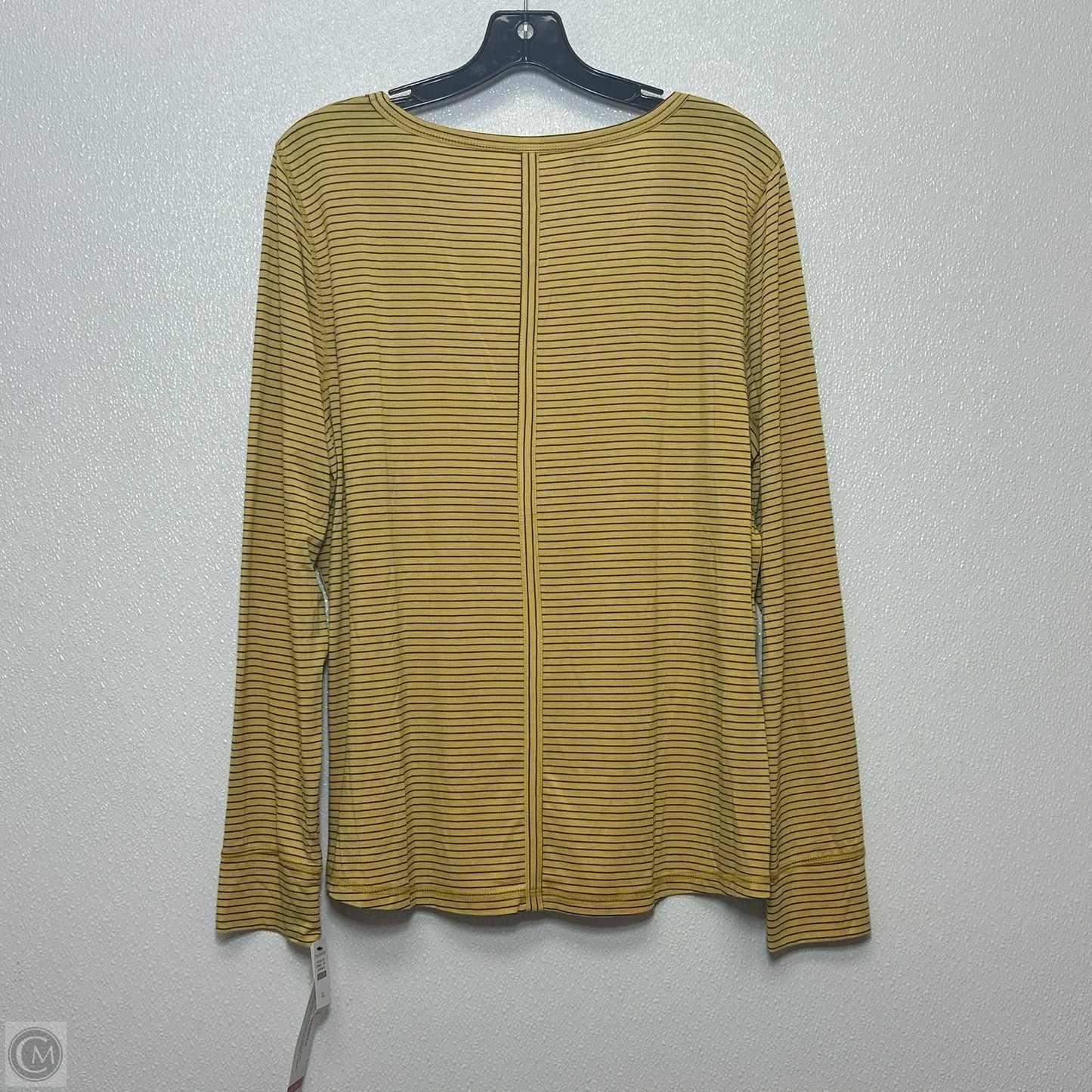 Top Long Sleeve Basic By Talbots In Yellow, Size: Xl