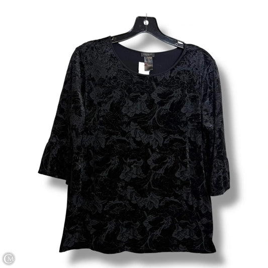 Top Short Sleeve By Ann Taylor In Black, Size: M