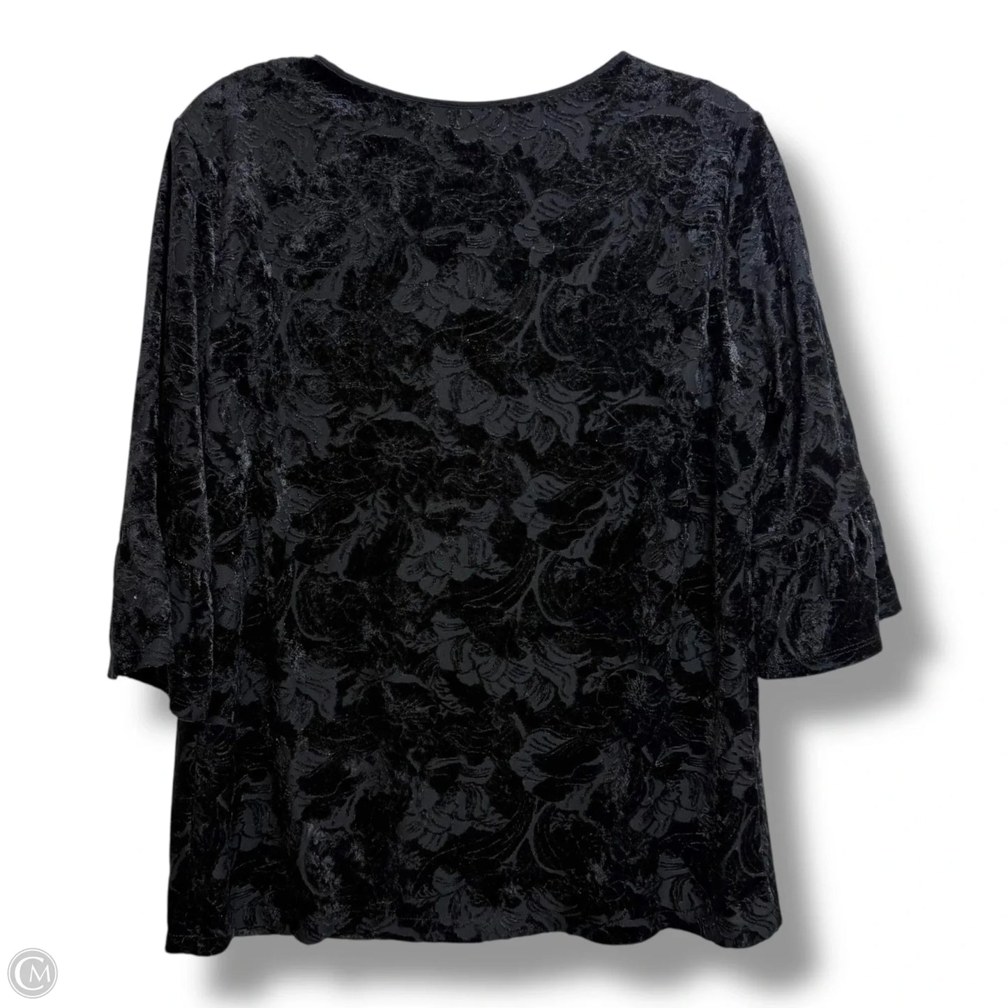 Top Short Sleeve By Ann Taylor In Black, Size: M