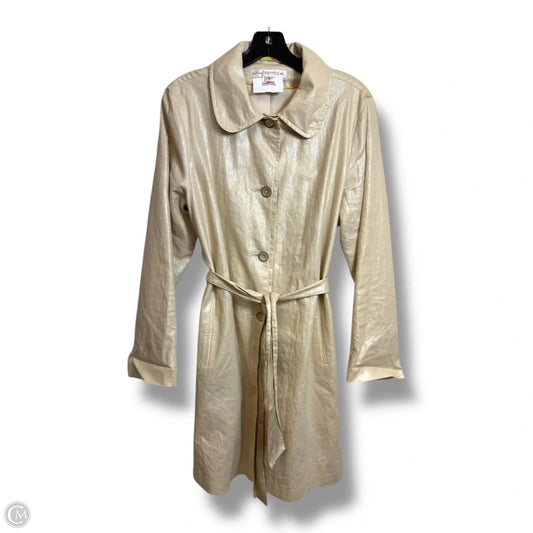 Coat Trench Coat By Via Spiga In Gold, Size: 6