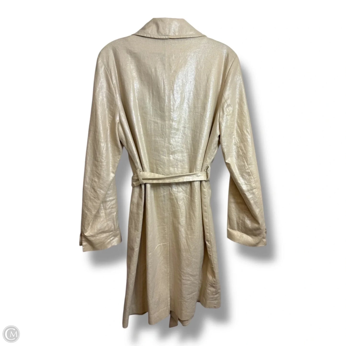 Coat Trench Coat By Via Spiga In Gold, Size: 6