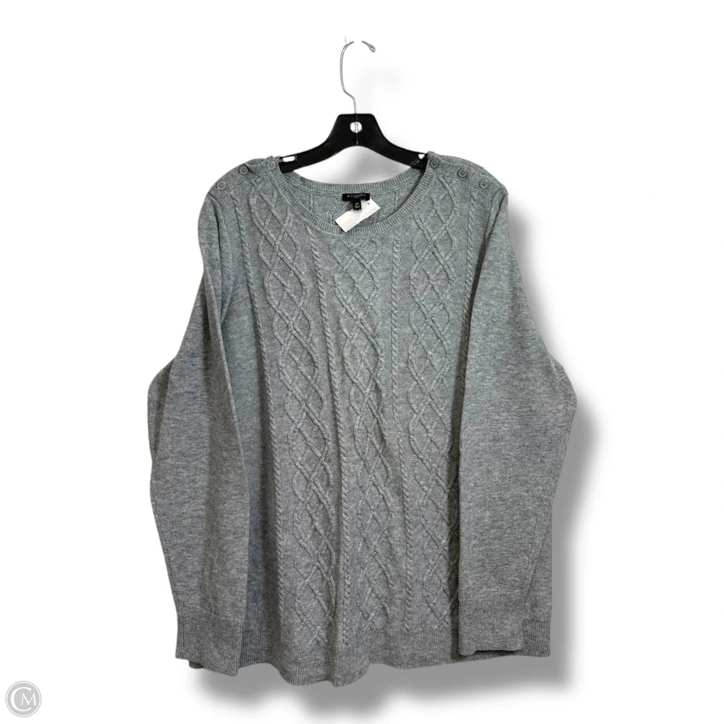 Sweater By Talbots In Grey, Size: 2x