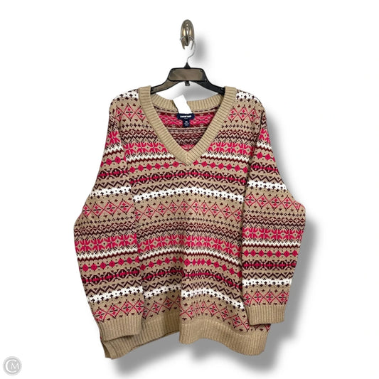 Sweater By Lands End In Striped Pattern, Size: 2x