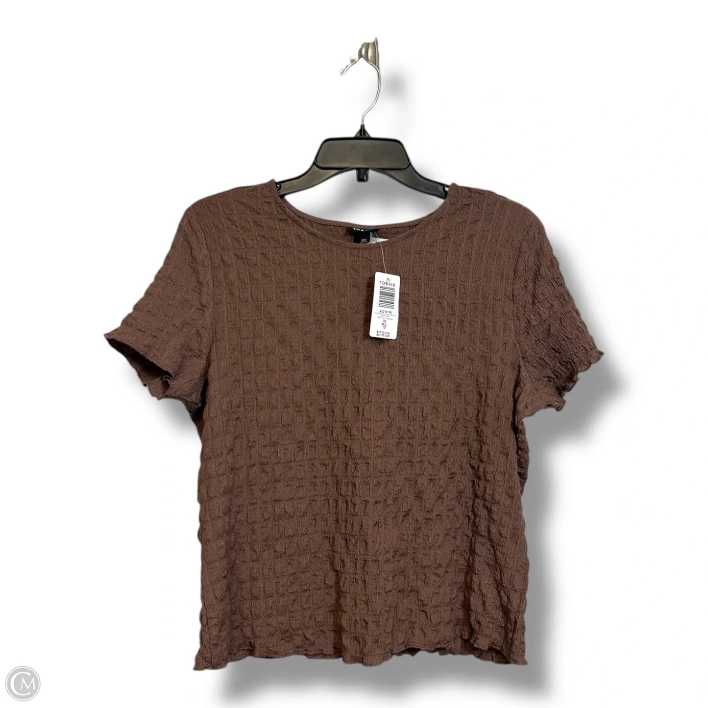 Top Short Sleeve By Torrid In Brown, Size: M