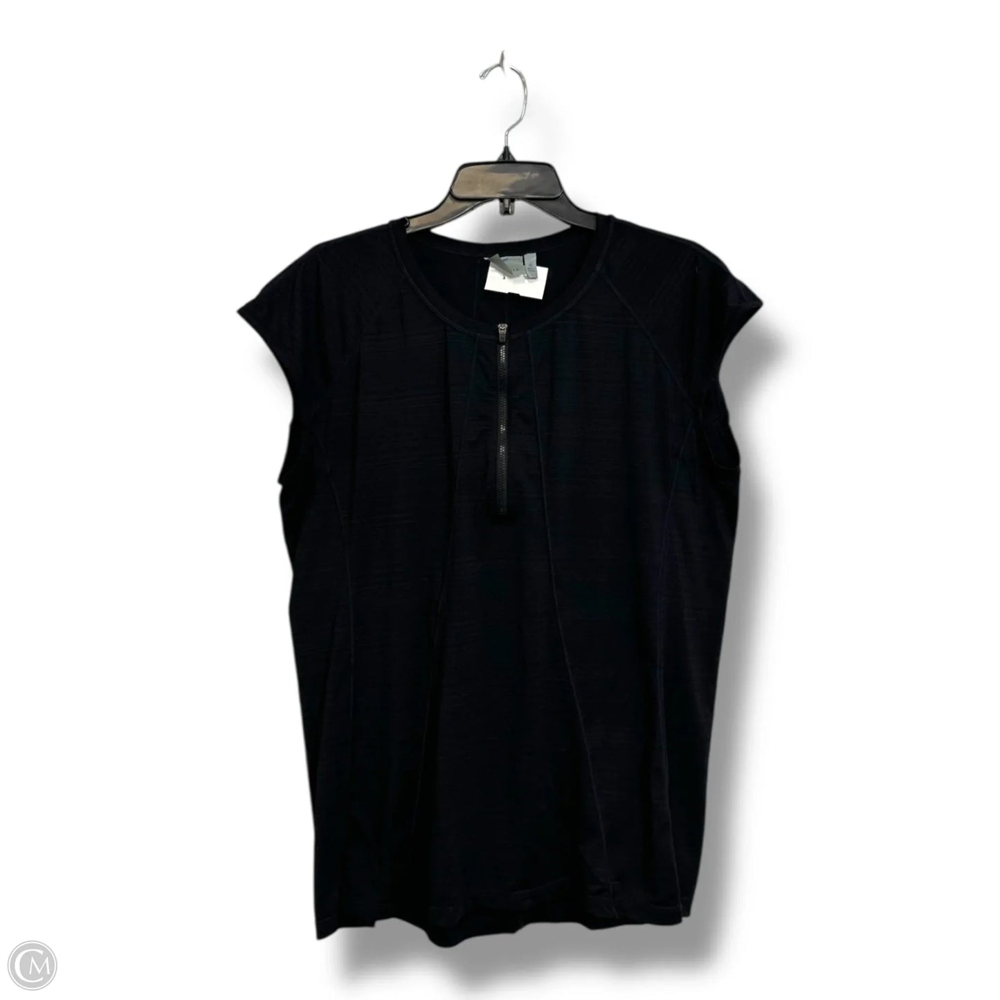 Athletic Top Short Sleeve By Athleta In Black, Size: Xl