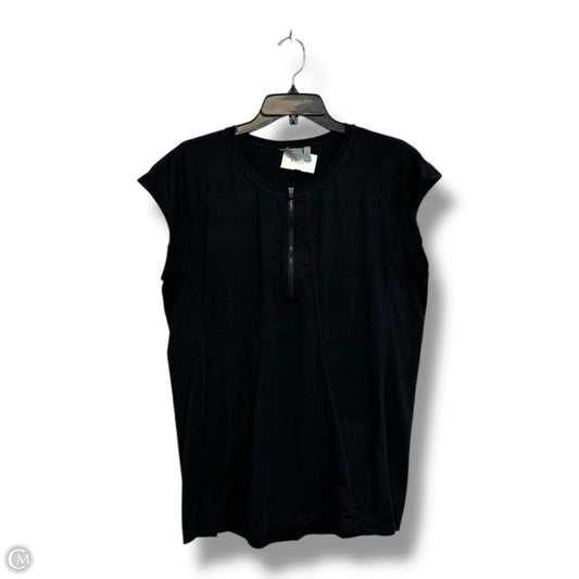 Athletic Top Short Sleeve By Athleta In Black, Size: Xl