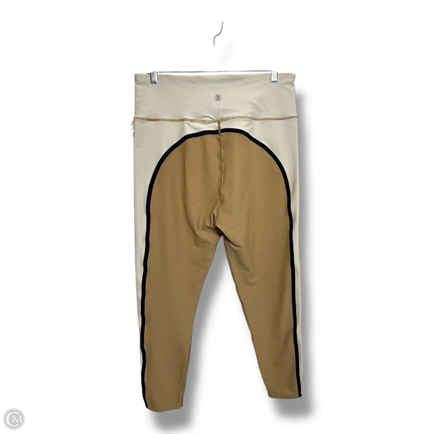 Athletic Leggings By Sage In Tan, Size: Xl