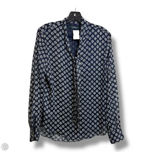 Top Long Sleeve By Ralph Lauren In Navy, Size: M