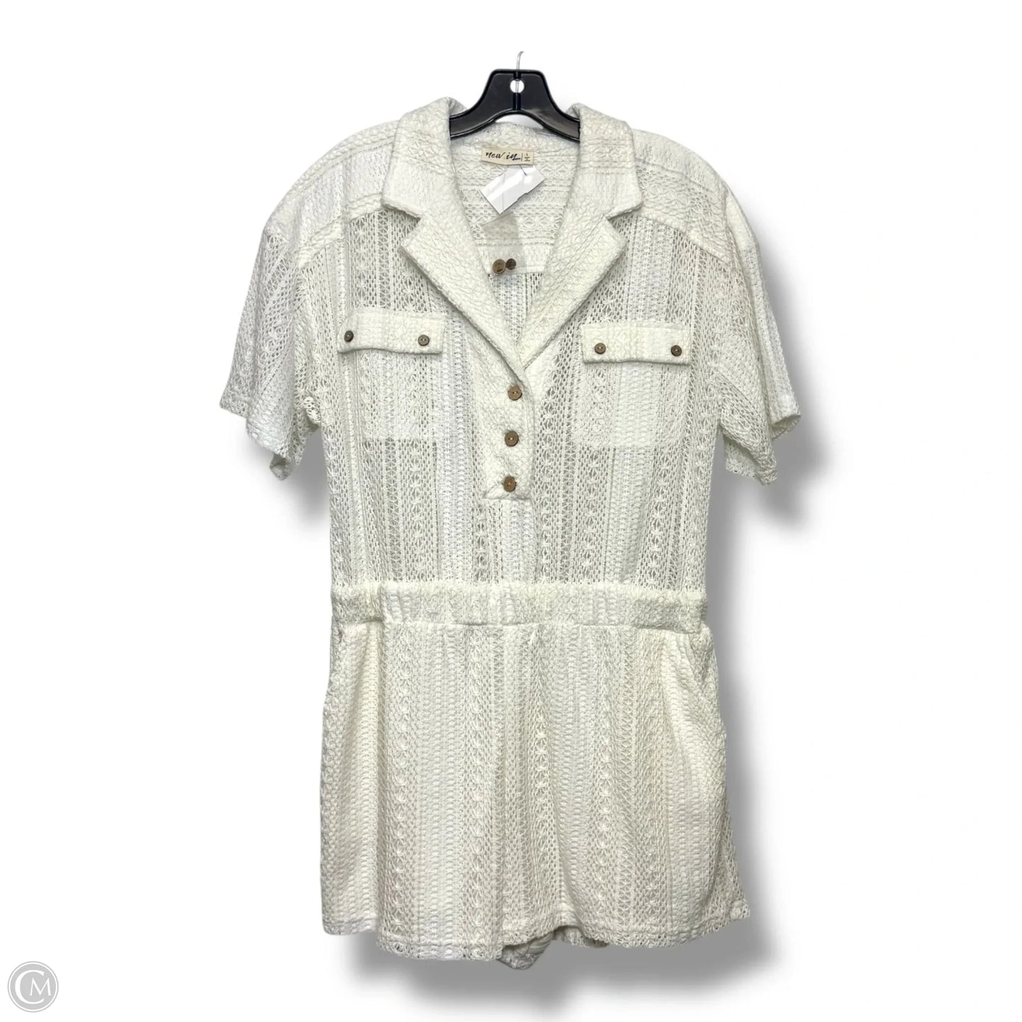 Romper By Clothes Mentor In Cream, Size: L