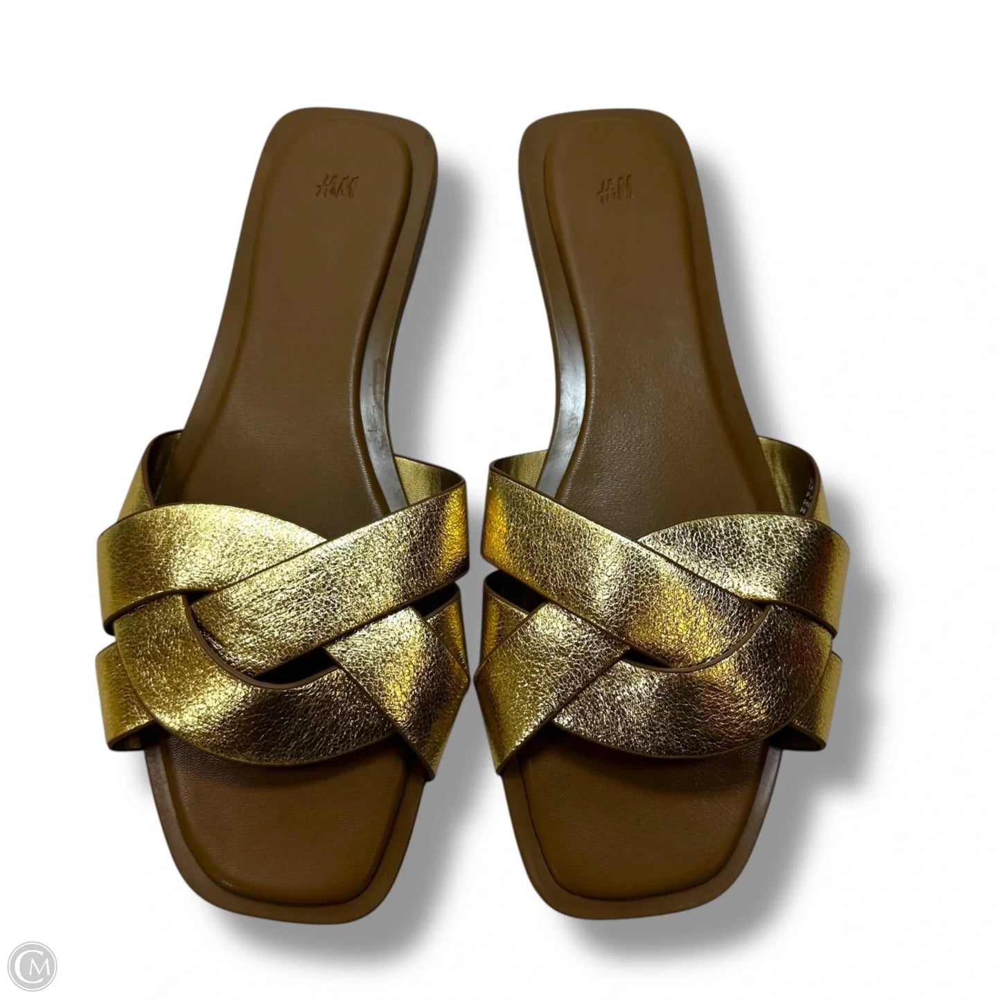 Sandals Flip Flops By H&m In Gold, Size: 9