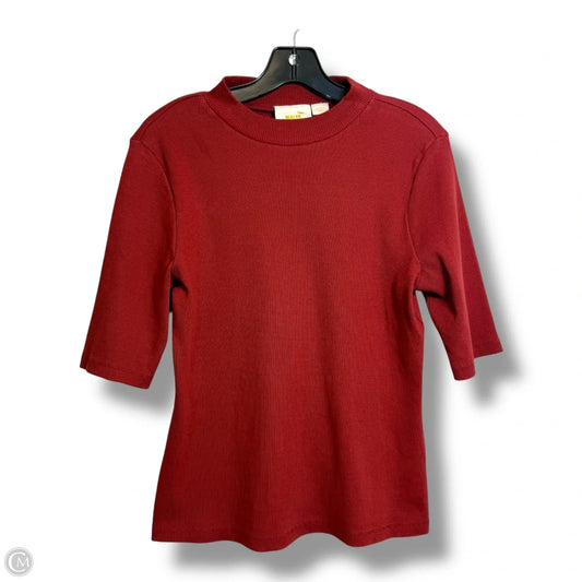 Top Short Sleeve Basic By Maeve In Red, Size: L