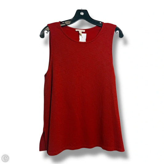 Top Sleeveless By Eileen Fisher In Red, Size: M