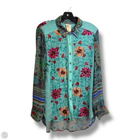 Top Long Sleeve By CYRENA In Multi-colored, Size: S