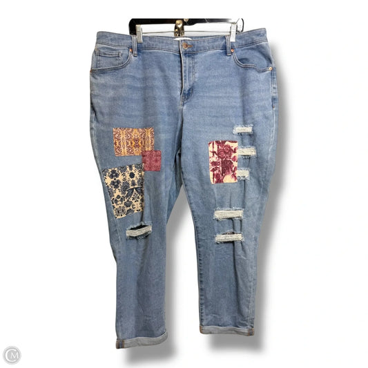 Jeans mid rise boyfriend By Lane Bryant In Blue Denim, Size: 18