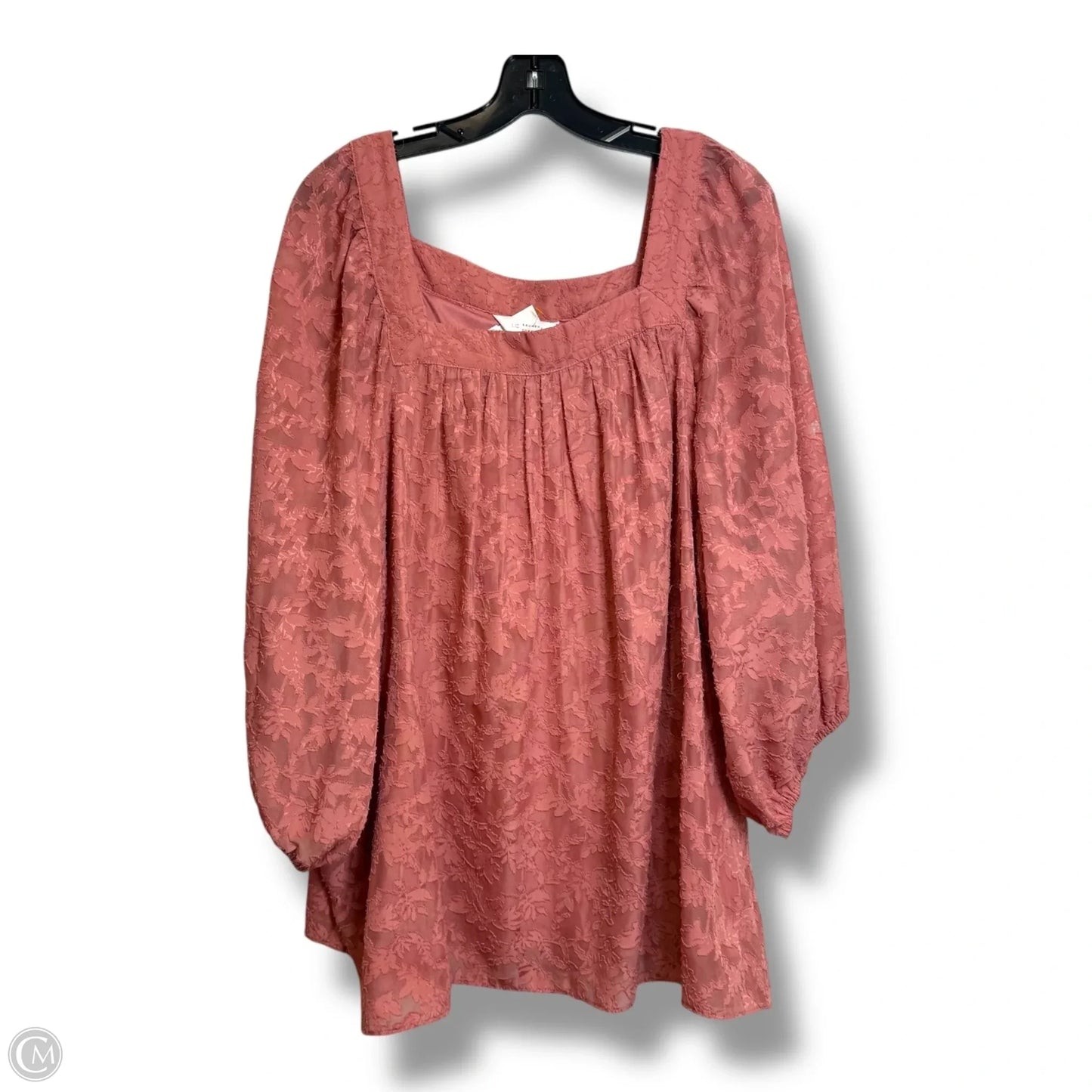 Top Long Sleeve By Lc Lauren Conrad In Pink, Size: 3x