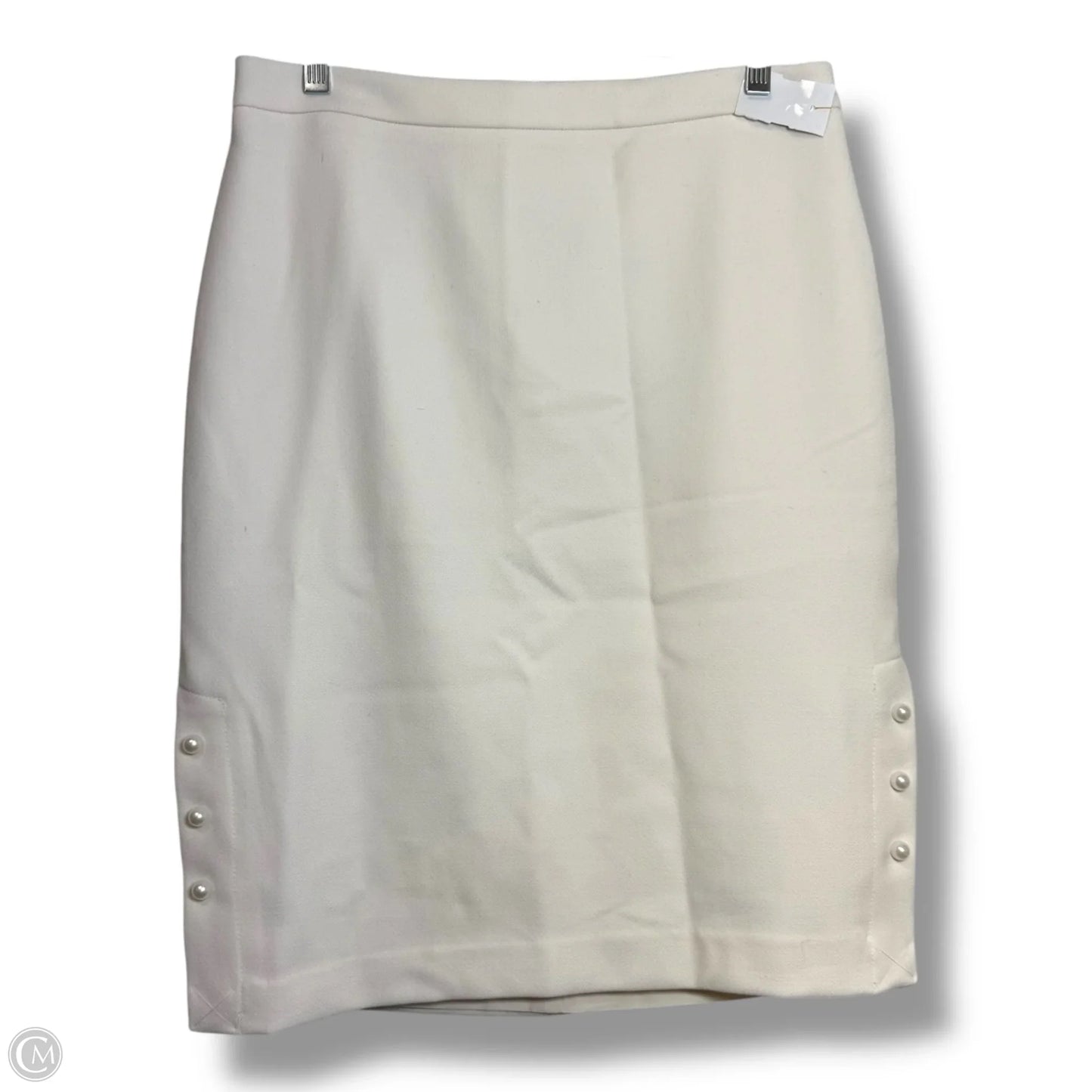 Skirt Midi By Ann Taylor In Cream, Size: 8