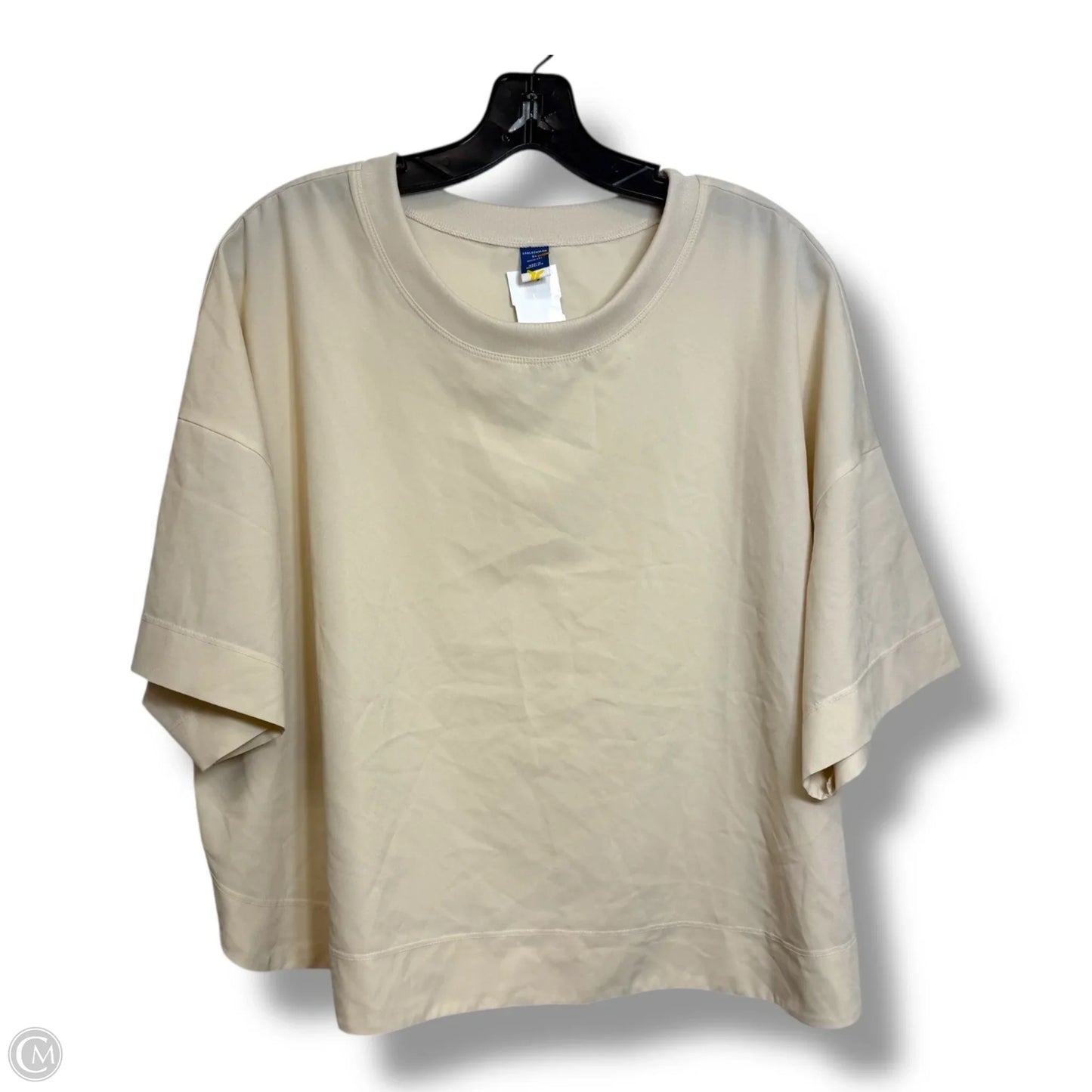 Athletic Top Short Sleeve By Old Navy In Cream, Size: Xl