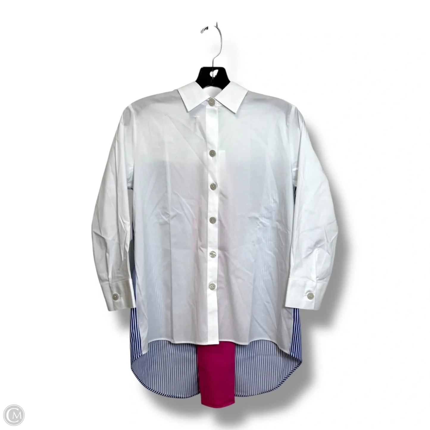 Top Long Sleeve By Foxcroft In Striped Pattern, Size: Xs