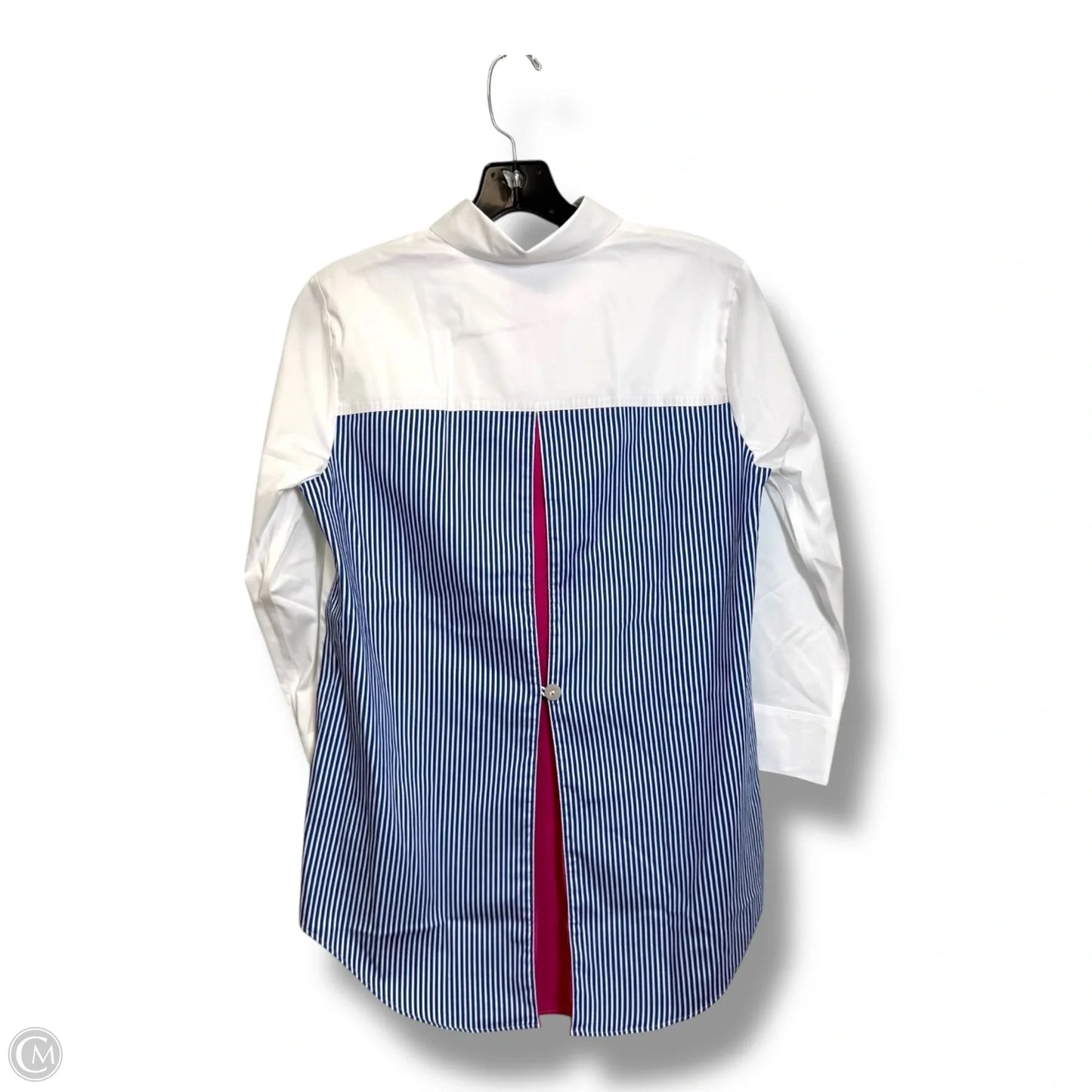 Top Long Sleeve By Foxcroft In Striped Pattern, Size: Xs