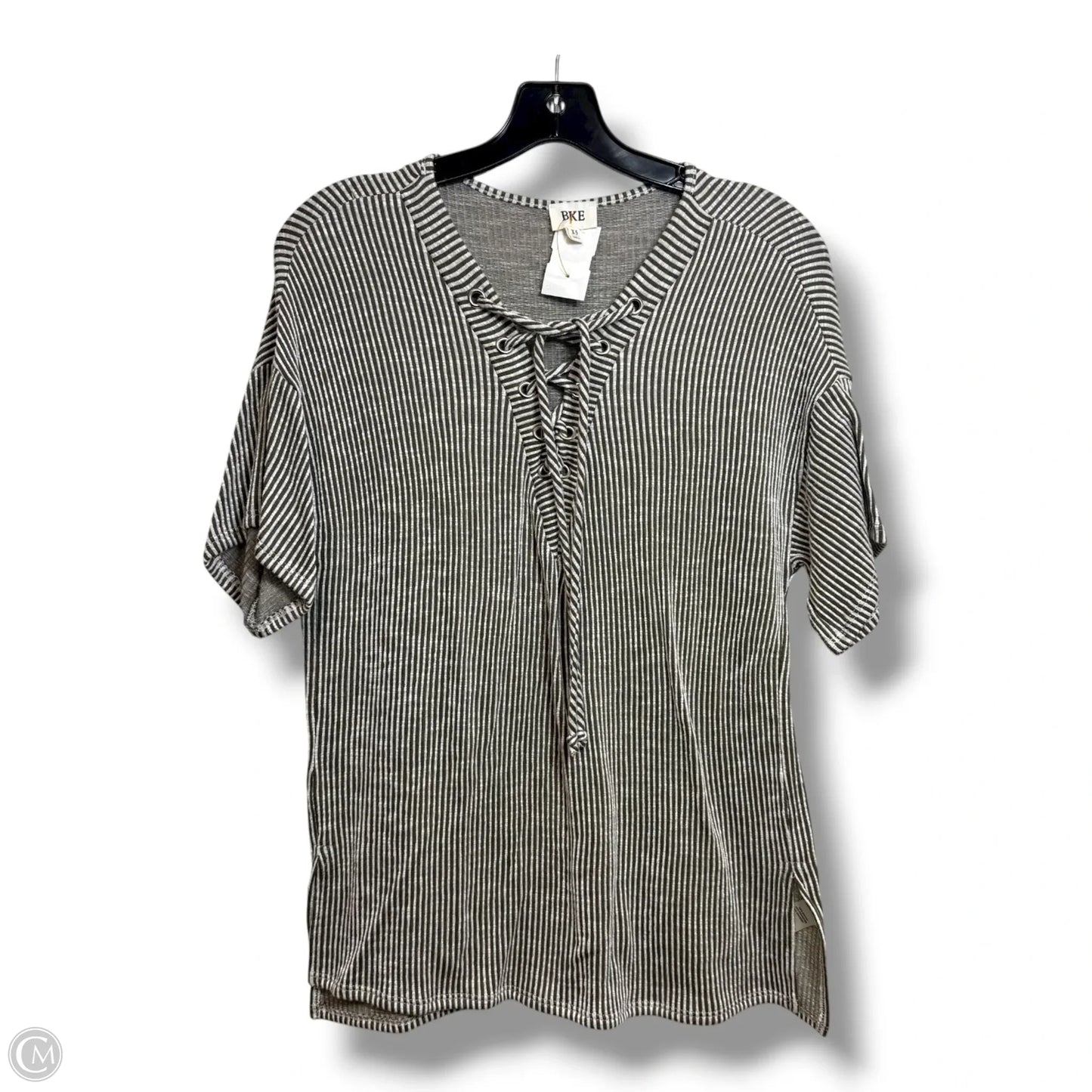 Top Short Sleeve By Bke In Striped Pattern, Size: Xs