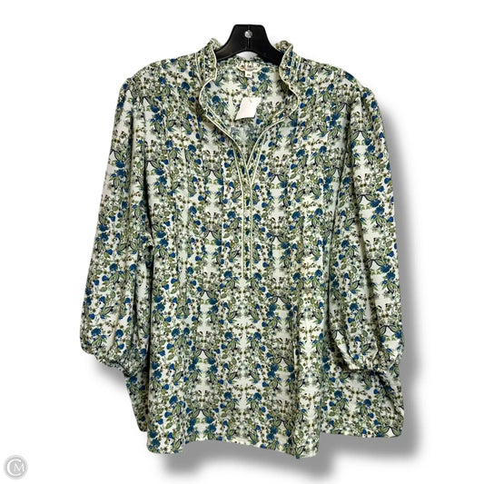 Top Long Sleeve By Max Studio In Floral Print, Size: 2x
