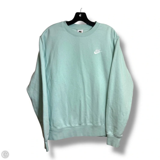 Sweatshirt Crewneck By Nike Apparel In Teal, Size: M