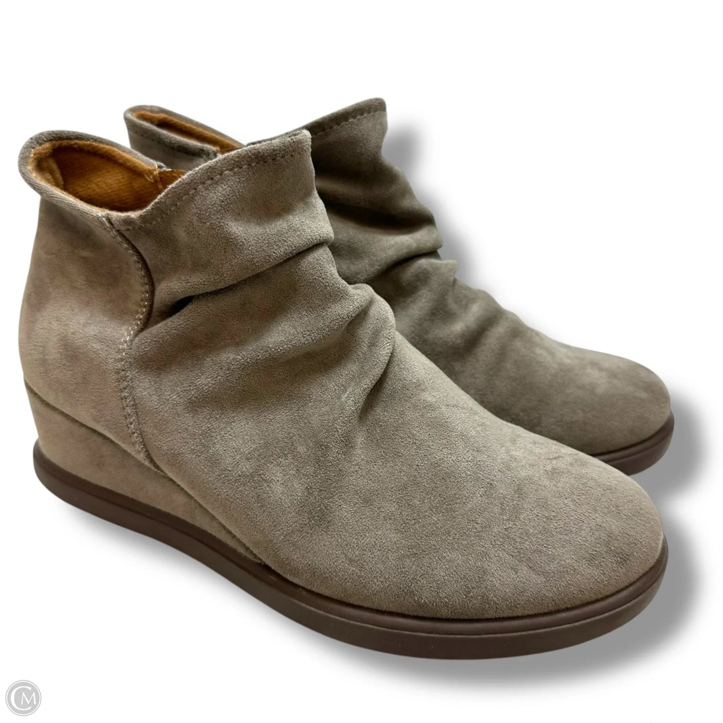 Boots Ankle Flats By Sofft In Tan, Size: 7