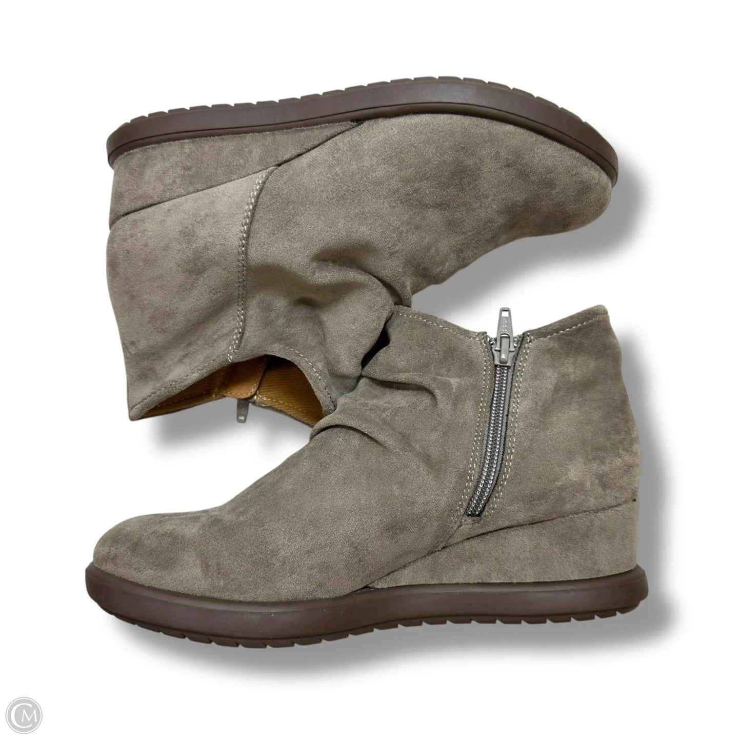Boots Ankle Flats By Sofft In Tan, Size: 7