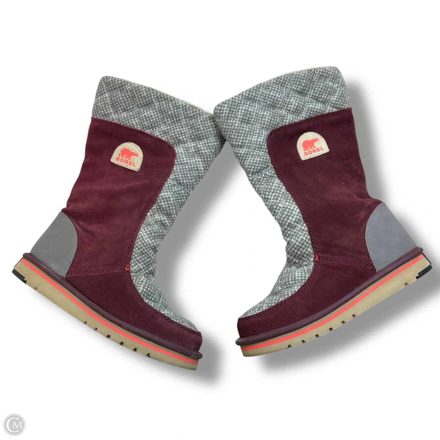 Boots Ankle Flats By Sorel In Maroon, Size: 6