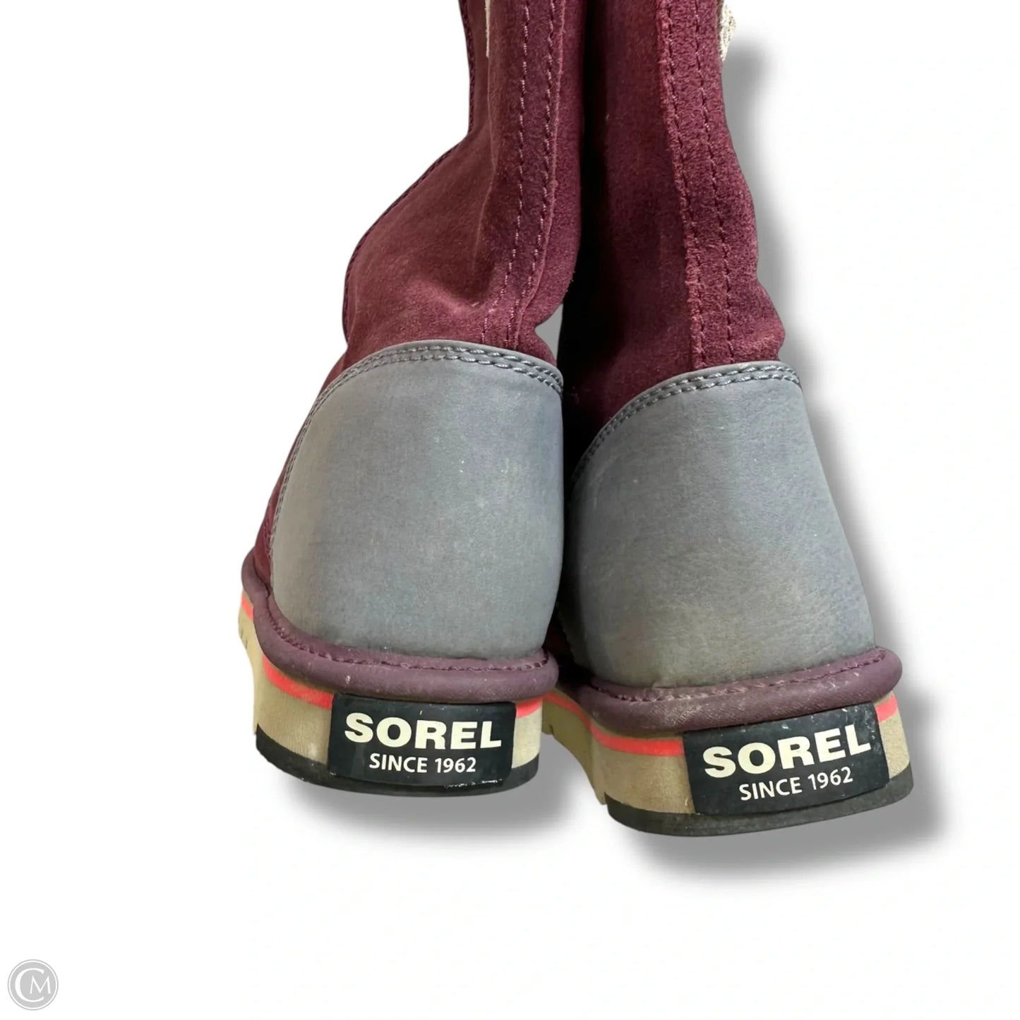 Boots Ankle Flats By Sorel In Maroon, Size: 6