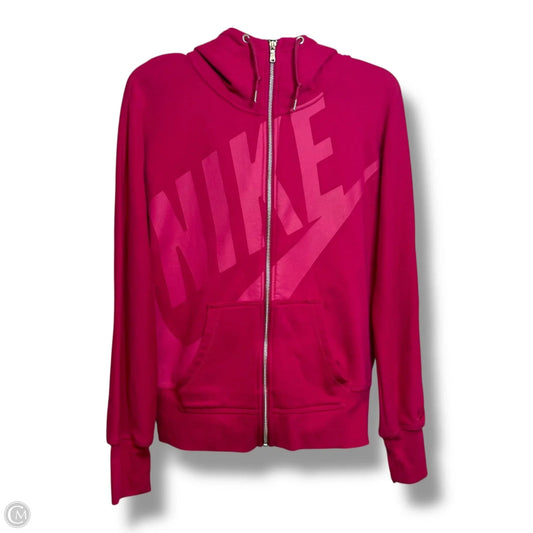 Athletic Sweatshirt Hoodie By Nike Apparel In Pink, Size: M