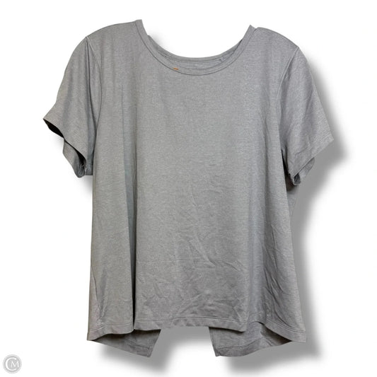 Athletic Top Short Sleeve By Athleta In Grey, Size: M
