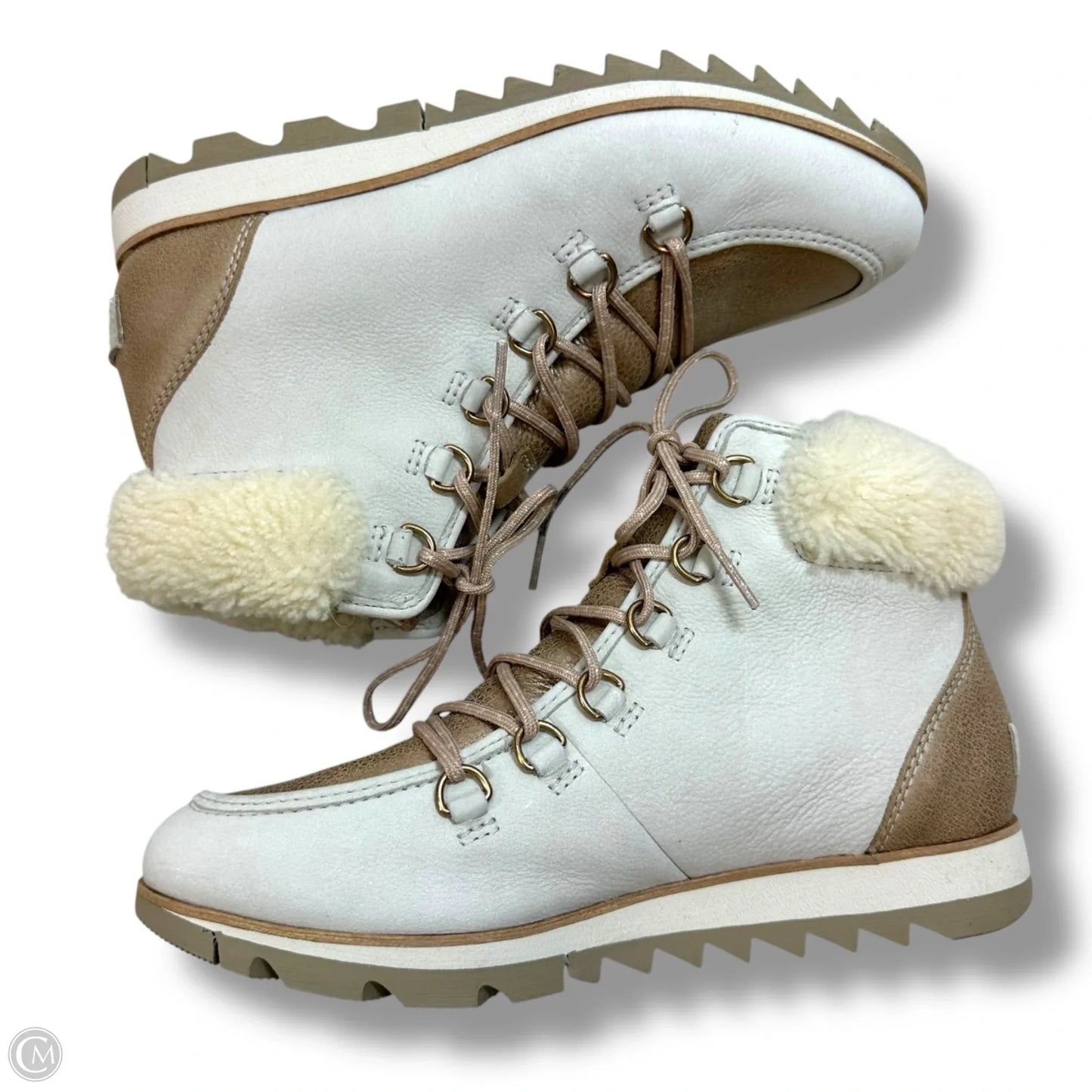 Boots Ankle Flats By Sorel In Cream, Size: 8