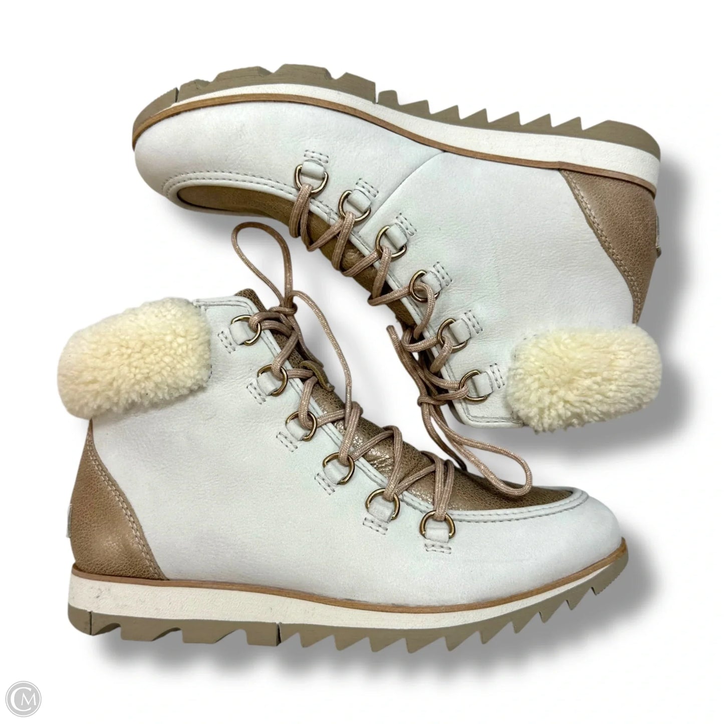 Boots Ankle Flats By Sorel In Cream, Size: 8