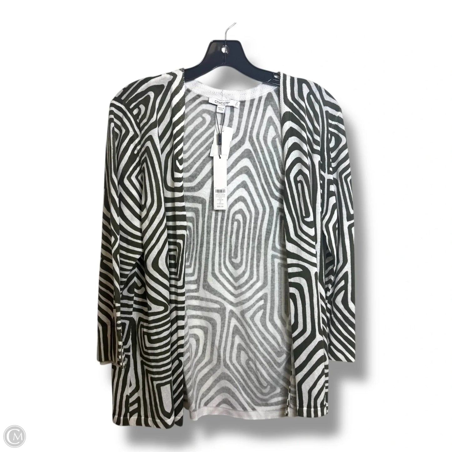 Cardigan By Chicos In Zebra Print, Size: Xl