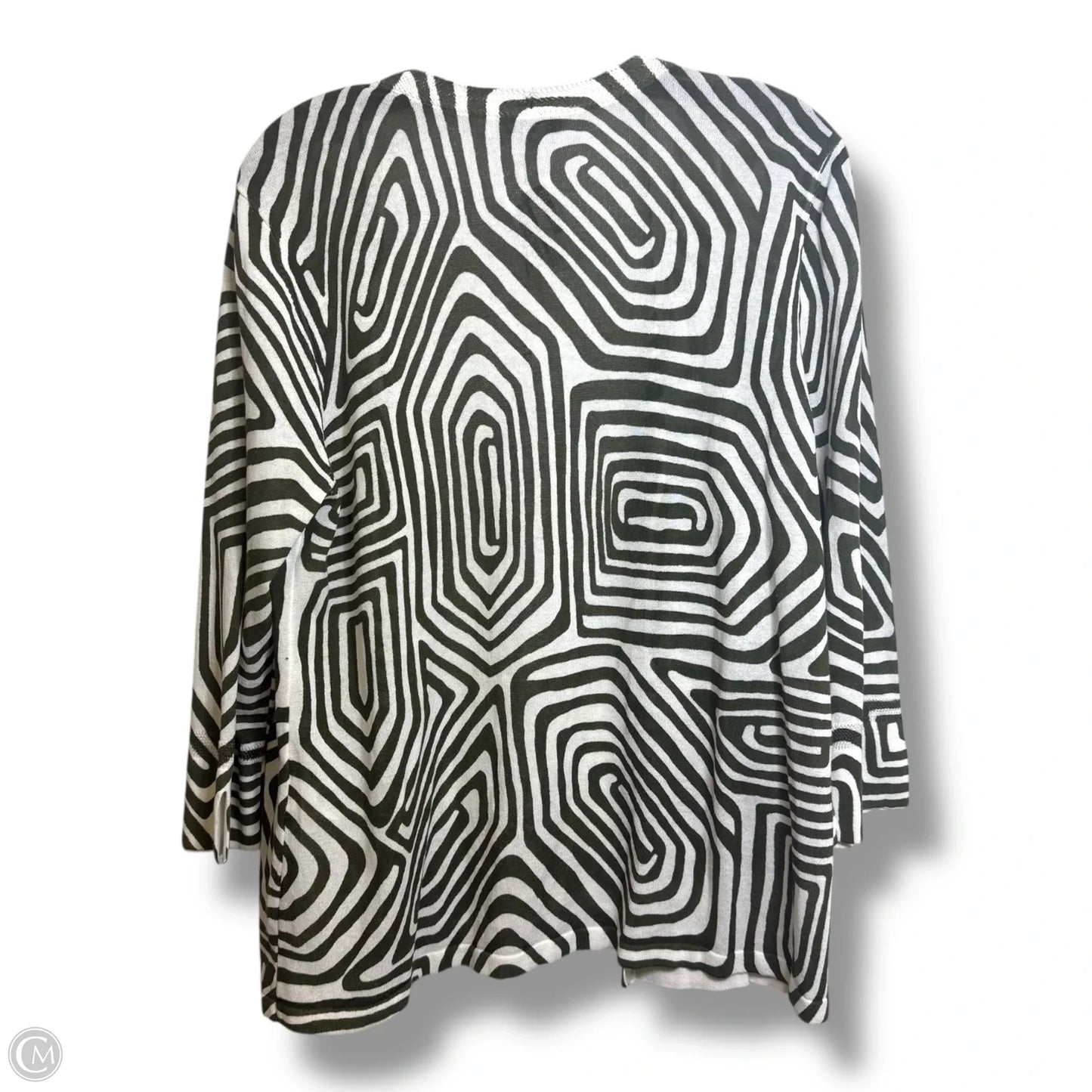 Cardigan By Chicos In Zebra Print, Size: Xl