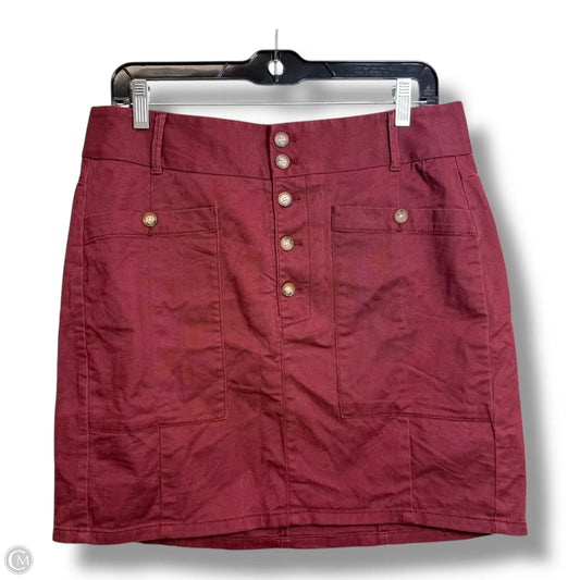 Skirt Mini & Short By Loft In Maroon, Size: 10