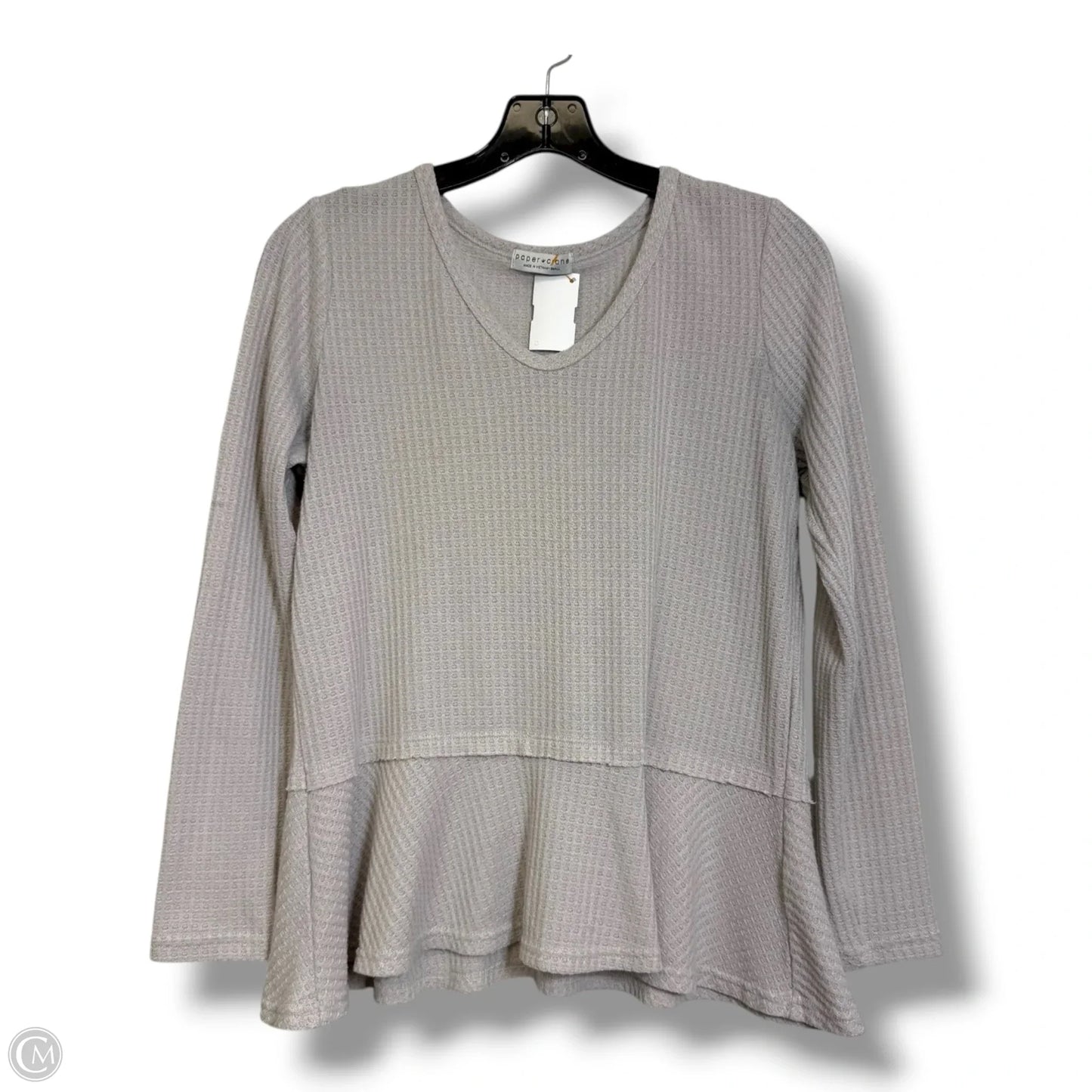 Top Long Sleeve Basic By Paper Crane In Grey, Size: S