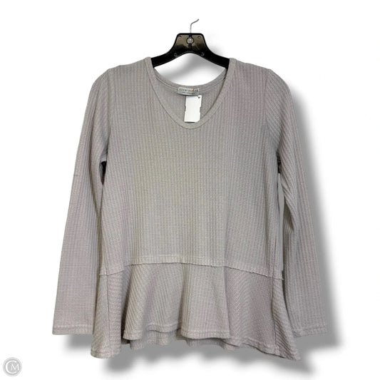 Top Long Sleeve Basic By Paper Crane In Grey, Size: S